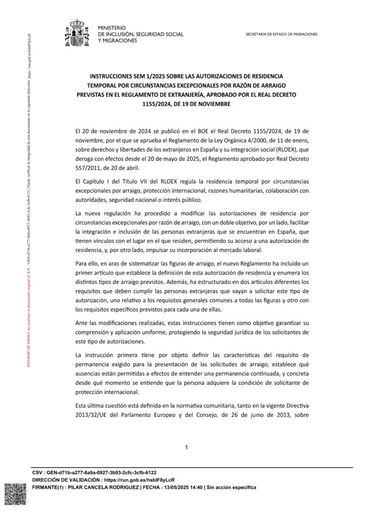 NOVAS FORMAS DE ARRAIGO